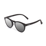 ST Round Polarized Sunglasses // Silver Mirror Lumolux