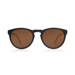 ST Round Polarized Sunglasses // Brown Lumolux