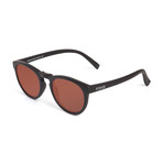 ST Round Polarized Sunglasses // Black + Rose Amber Lumolux