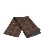 AESW2003 100% Wool Dress Scarf // Brown Check