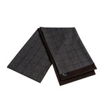 AESW2128 100% Wool Dress Scarf // Brown Check
