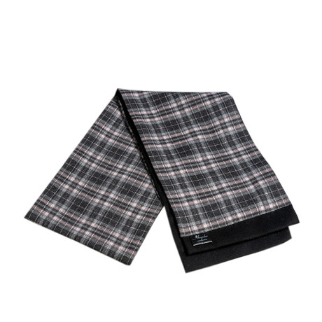 AESW2150 100% Wool Dress Scarf // Black Checkered