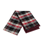 AESW2116 100% Wool Dress Scarf // Black + Red Check