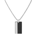 Tag Necklace // White + Black