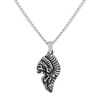 Feather Skull Necklace