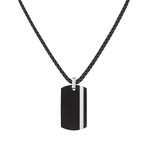 Stripe Tag Necklace // Black + White