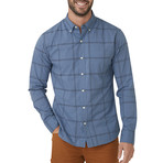Blue Jasper Plaid Button Down Shirt // Blue (XL)