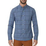 Blue Jasper Plaid Button Down Shirt // Blue (XL)