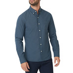 Belden Microcheck Button Down Shirt // Navy (L)