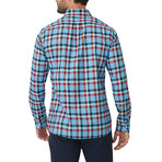 Gavin Checkered Oxford Button Down Shirt // Blue + Red (L)