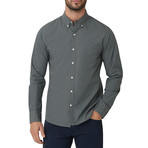 Rugby Micro Check Button Down Shirt // Green (S)
