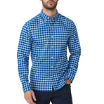 Brushed Marin Oxford Button Down Shirt // Blue (L)