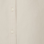 Japanese Khaki Poplin Button Down Shirt // Tan (L)