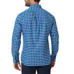 Brushed Marin Oxford Button Down Shirt // Blue (L)
