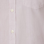 Burgundy Pencil Stripe Button Down Shirt // Burgundy (M)