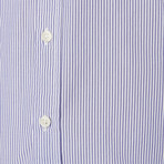 Purple Harrison Stripe Button Down Shirt // Purple (L)