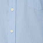 Sky Blue Pencil Stripe Button Down Shirt // Sky Blue (M)