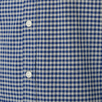 Bay Blue Gingham Button Down Shirt // Bay Blue (L)