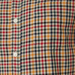 Logan Tattersall Button Down Shirt // Black + Yellow + Red (L)