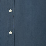 Belden Microcheck Button Down Shirt // Navy (S)