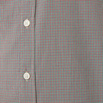 Halsted Checkered Button Down Shirt // Tan + Red (M)