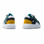 Low Top Sneaker // White + Green + Yellow (Euro: 44)
