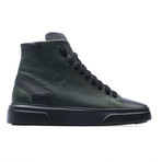High Top Sneaker // Dark Green + Black (Euro: 42)