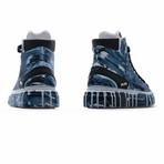 High Top Sneaker // Dark Blue + White (Euro: 42)