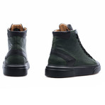 High Top Sneaker // Dark Green + Black (Euro: 44)