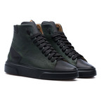 High Top Sneaker // Dark Green + Black (Euro: 45)