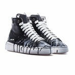 High Top Sneaker // Black + White (Euro: 45)