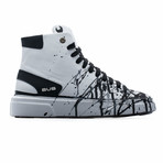 High Top Sneaker // White + Black (Euro: 42)