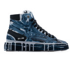 High Top Sneaker // Dark Blue + White (Euro: 45)