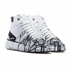 High Top Sneaker // White + Black (Euro: 44)