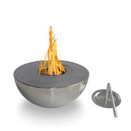 Anywhere Fireplace Sutton // Indoor/Outdoor Fireplace + 12-Pack SunJel Fuel (Stainless Steel)