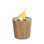 Anywhere Fireplace Sag Harbor // Indoor/Outdoor Teak Fire Bowl + 12-Pack SunJel Fuel