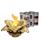 Anywhere Fireplace Chatsworth // Indoor/Outdoor Fireplace + 12-Pack SunJel Fuel (Gold)