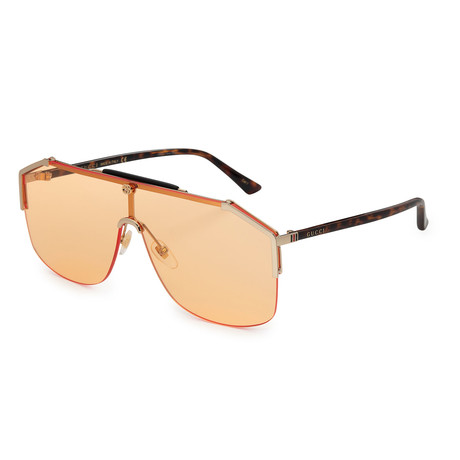 Men's GG0291S-003 Sunglasses // Brown + Gold + Orange