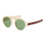 Women's Novelty GG0256S-003 Sunglasses // Cream White + Green