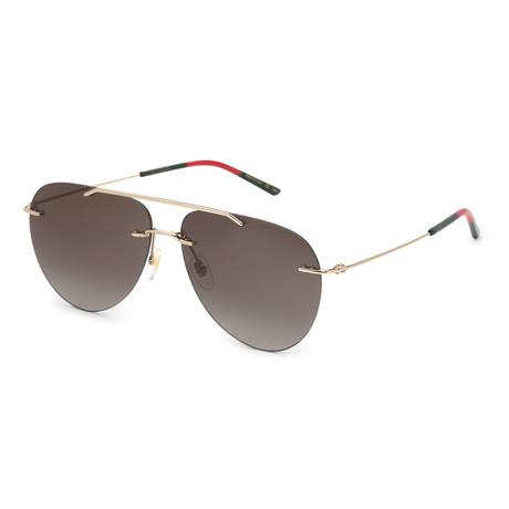 Men's GG0397S-003 Polarized Sunglasses // Gold + Brown