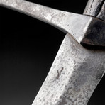 19th C. French Steel, Wood, & Brass Sword w/ Crest