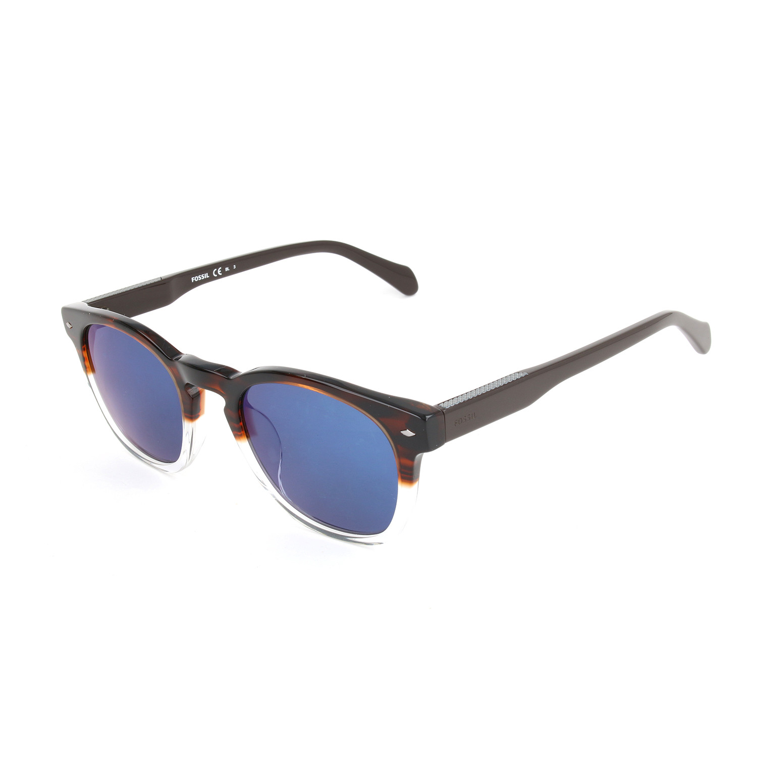 Men's Matthew Sunglasses // Brown Crystal Fossil Touch of Modern