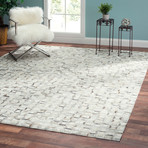 HandLoomed Cowhide Sari Silk Area Rug // Squared (5'0" x 8'0")