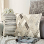 Cowhide Decorative Throw Pillow // Zig Zag