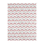 HandLoomed Cowhide Sari Silk Area Rug // White + Red (2'0" x 3'0")