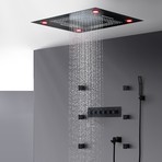 5 Function Shower Head + Rainfall Shower System // LED