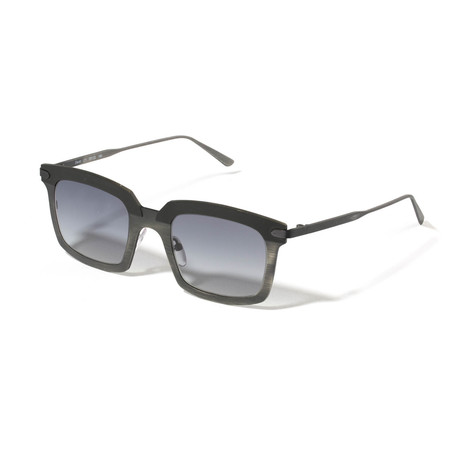 Unisex David Titanium Sunglasses // Black + Brushed Gray