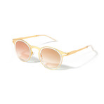 Unisex DaVinci Sunglasses // Gold + Transparent