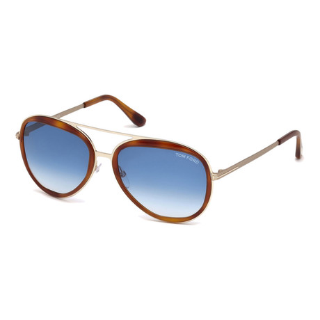 Men's Andy Sunglasses // Orange + Blue Gradient