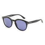 Unisex Newman Sunglasses // Shiny Black + Blue